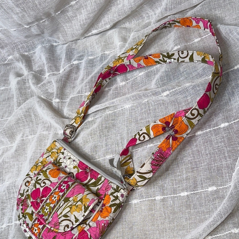Vera Bradley Tea Garden Pattern Mini Crossbody Bag Shoulder Bag Designer NWOT - Picture 14 of 15